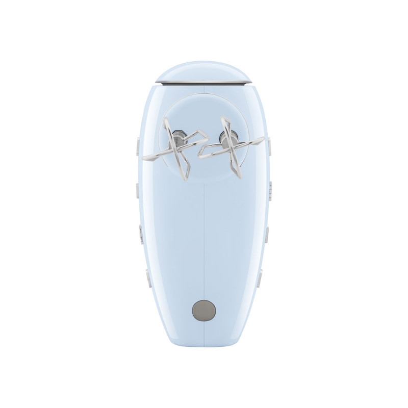 Ръчен миксер SMEG 50's Style HMF01PBEU, 250W, 9 скорости, Турбо, Скрит LED дисплей, Таймер, Аксесоари, Син
