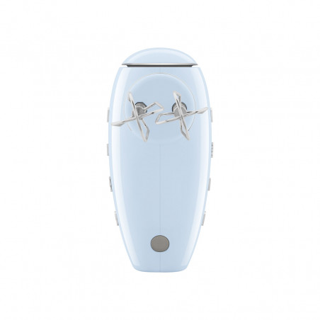 Ръчен миксер SMEG 50's Style HMF01PBEU, 250W, 9 скорости, Турбо, Скрит LED дисплей, Таймер, Аксесоари, Син