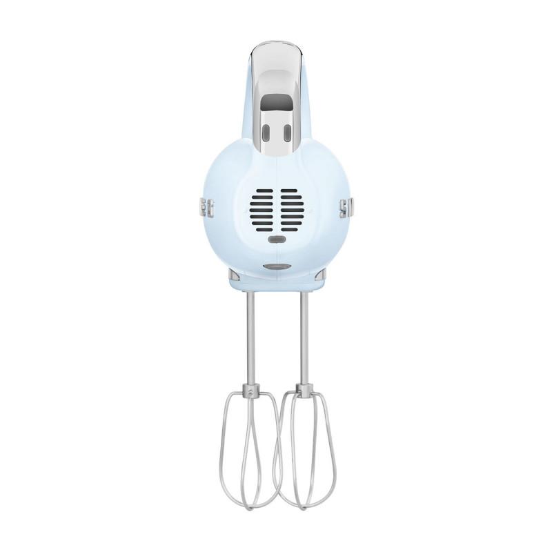 Ръчен миксер SMEG 50's Style HMF01PBEU, 250W, 9 скорости, Турбо, Скрит LED дисплей, Таймер, Аксесоари, Син