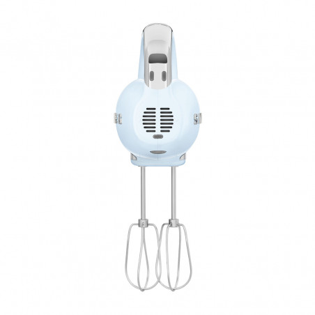 Ръчен миксер SMEG 50's Style HMF01PBEU, 250W, 9 скорости, Турбо, Скрит LED дисплей, Таймер, Аксесоари, Син