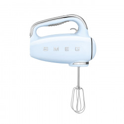 Ръчен миксер SMEG 50's Style HMF01PBEU, 250W, 9 скорости, Турбо, Скрит LED дисплей, Таймер, Аксесоари, Син