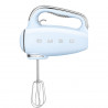 Ръчен миксер SMEG 50's Style HMF01PBEU, 250W, 9 скорости, Турбо, Скрит LED дисплей, Таймер, Аксесоари, Син