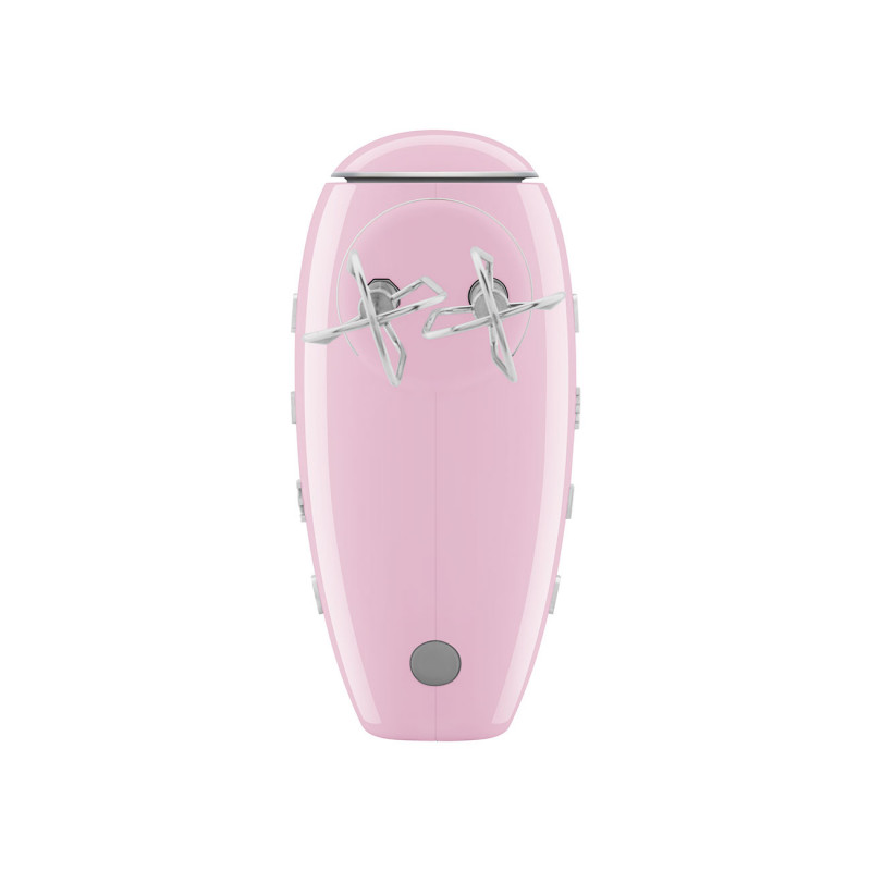 Ръчен миксер SMEG 50's Style HMF01PKEU, 250W, 9 скорости, Турбо, Скрит LED дисплей, Таймер, Аксесоари, Розов