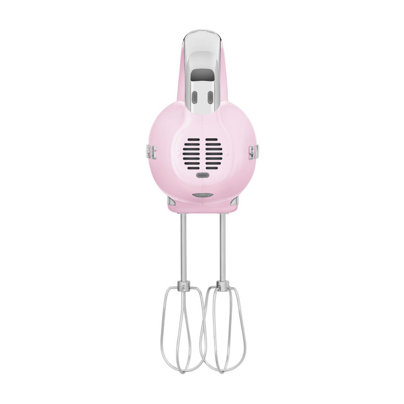 Ръчен миксер SMEG 50's Style HMF01PKEU, 250W, 9 скорости, Турбо, Скрит LED дисплей, Таймер, Аксесоари, Розов
