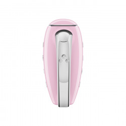 Ръчен миксер SMEG 50's Style HMF01PKEU, 250W, 9 скорости, Турбо, Скрит LED дисплей, Таймер, Аксесоари, Розов