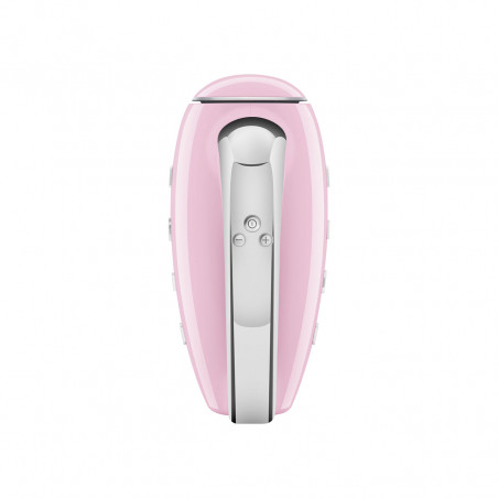 Ръчен миксер SMEG 50's Style HMF01PKEU, 250W, 9 скорости, Турбо, Скрит LED дисплей, Таймер, Аксесоари, Розов