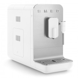 Еспресо машина SMEG Collezione BCC12WHMEU, 1350 W, 19 bar, 1.4 л, 8 функции, Вградена мелачка, Дюза за пара, Бял