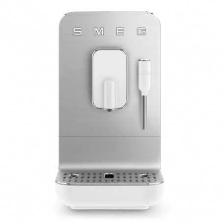 Еспресо машина SMEG Collezione BCC12WHMEU, 1350 W, 19 bar, 1.4 л, 8 функции, Вградена мелачка, Дюза за пара, Бял