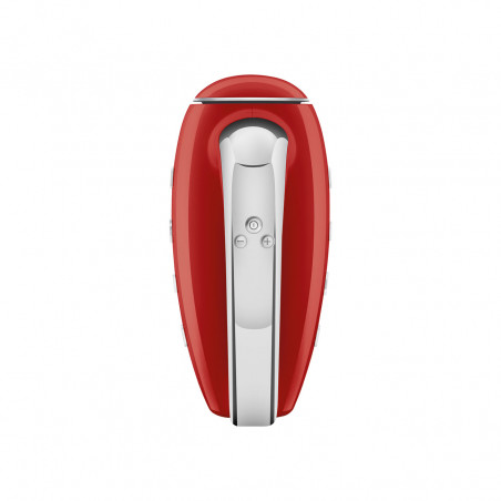 Ръчен миксер SMEG 50's Style HMF01RDEU, 250W, 9 скорости, Турбо, Скрит LED дисплей, Таймер, Аксесоари, Червен