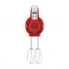 Ръчен миксер SMEG 50's Style HMF01RDEU, 250W, 9 скорости, Турбо, Скрит LED дисплей, Таймер, Аксесоари, Червен