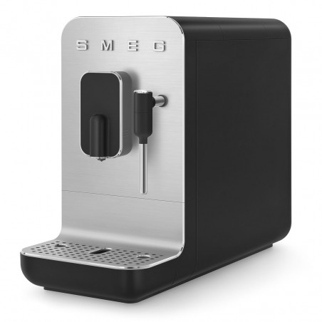 Еспресо машина SMEG Collezione BCC12BLMEU, 1350 W, 19 bar, 1.4 л, 8 функции, Вградена мелачка, Дюза за пара, Черен