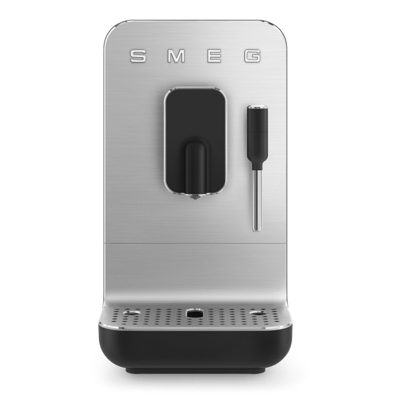 Еспресо машина SMEG Collezione BCC12BLMEU, 1350 W, 19 bar, 1.4 л, 8 функции, Вградена мелачка, Дюза за пара, Черен