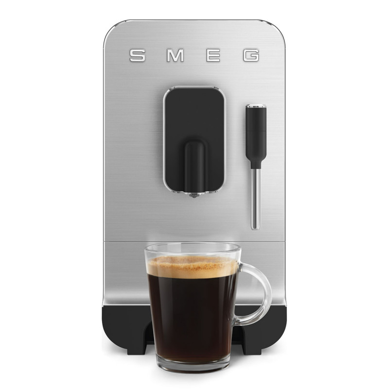 Еспресо машина SMEG Collezione BCC12BLMEU, 1350 W, 19 bar, 1.4 л, 8 функции, Вградена мелачка, Дюза за пара, Черен