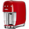Еспресо машина за капсули SMEG Lavazza A Modo Mio LM200, 1250 W, 10 bar, 0.9 л, Бързо загряване, Червен