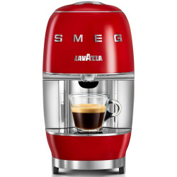 Еспресо машина за капсули SMEG Lavazza A Modo Mio LM200, 1250 W, 10 bar, 0.9 л, Бързо загряване, Червен