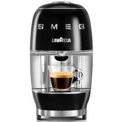 Еспресо машина за капсули SMEG Lavazza A Modo Mio LM200, 1250 W, 10 bar, 0.9 л, Бързо загряване, Черен