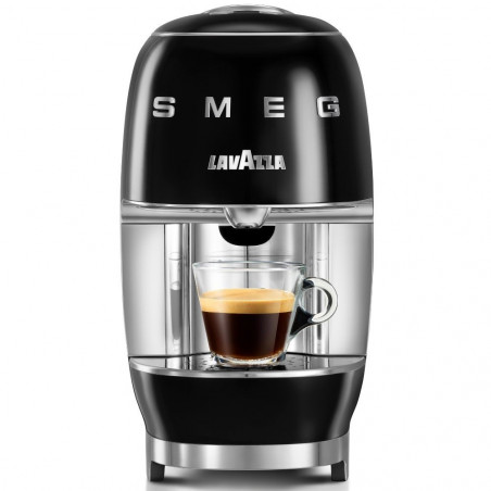 Еспресо машина за капсули SMEG Lavazza A Modo Mio LM200, 1250 W, 10 bar, 0.9 л, Бързо загряване, Черен