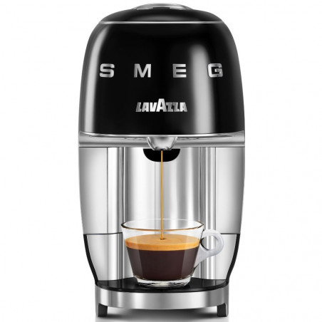Еспресо машина за капсули SMEG Lavazza A Modo Mio LM200, 1250 W, 10 bar, 0.9 л, Бързо загряване, Черен