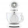 Планетарен миксер SMEG SMF15WHEU, 1000 W, 4.8 л, 10 скорости, Директно задвижване, Крачета против хлъзгане, Бял