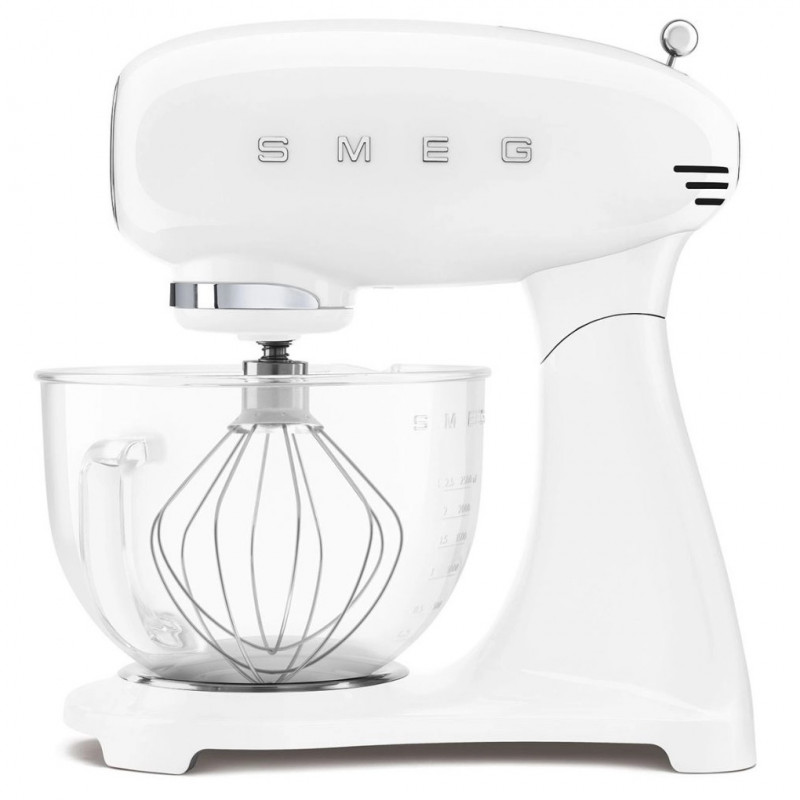 Планетарен миксер SMEG SMF15WHEU, 1000 W, 4.8 л, 10 скорости, Директно задвижване, Крачета против хлъзгане, Бял
