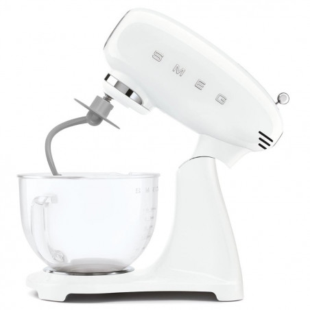 Планетарен миксер SMEG SMF15WHEU, 1000 W, 4.8 л, 10 скорости, Директно задвижване, Крачета против хлъзгане, Бял