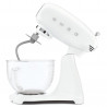 Планетарен миксер SMEG SMF15WHEU, 1000 W, 4.8 л, 10 скорости, Директно задвижване, Крачета против хлъзгане, Бял