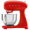 Планетарен миксер SMEG SMF03RDEU, 800 W, 4.8 л, 10 скорости, Функция за плавен старт, Крачета против хлъзгане, Червен