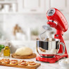 Планетарен миксер SMEG SMF03RDEU, 800 W, 4.8 л, 10 скорости, Функция за плавен старт, Крачета против хлъзгане, Червен