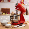 Планетарен миксер SMEG SMF03RDEU, 800 W, 4.8 л, 10 скорости, Функция за плавен старт, Крачета против хлъзгане, Червен
