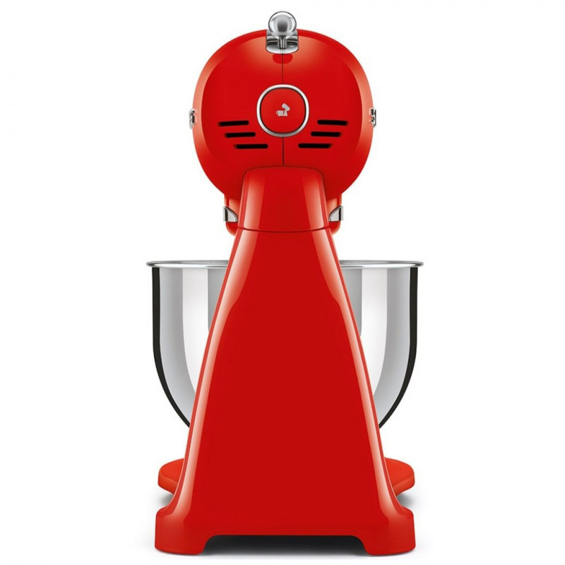 Планетарен миксер SMEG SMF03RDEU, 800 W, 4.8 л, 10 скорости, Функция за плавен старт, Крачета против хлъзгане, Червен