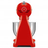 Планетарен миксер SMEG SMF03RDEU, 800 W, 4.8 л, 10 скорости, Функция за плавен старт, Крачета против хлъзгане, Червен