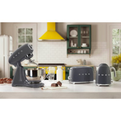 Планетарен миксер SMEG SMF03GREU, 800 W, 4.8 л, 10 скорости, Функция за плавен старт, Крачета против хлъзгане, Сив