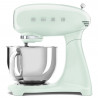 Планетарен миксер SMEG SMF03PGEU, 800 W, 4.8 л, 10 скорости, Функция за плавен старт, Крачета против хлъзгане, Пастелно зелен