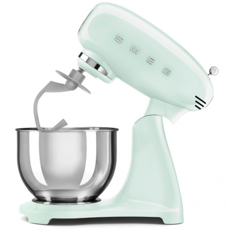 Планетарен миксер SMEG SMF03PGEU, 800 W, 4.8 л, 10 скорости, Функция за плавен старт, Крачета против хлъзгане, Пастелно зелен