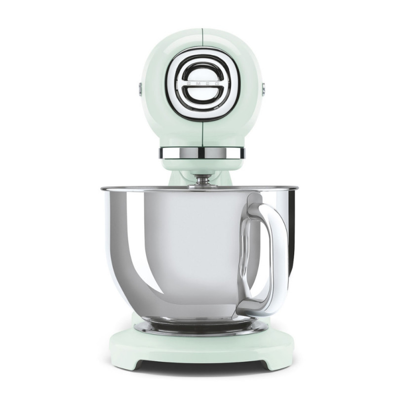 Планетарен миксер SMEG SMF03PGEU, 800 W, 4.8 л, 10 скорости, Функция за плавен старт, Крачета против хлъзгане, Пастелно зелен