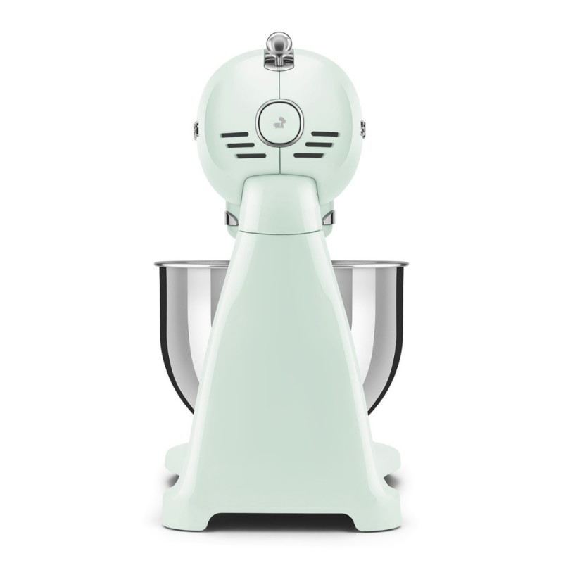 Планетарен миксер SMEG SMF03PGEU, 800 W, 4.8 л, 10 скорости, Функция за плавен старт, Крачета против хлъзгане, Пастелно зелен