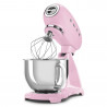 Планетарен миксер SMEG SMF03PKEU, 800 W, 4.8 л, 10 скорости, Функция за плавен старт, Крачета против хлъзгане, Розов