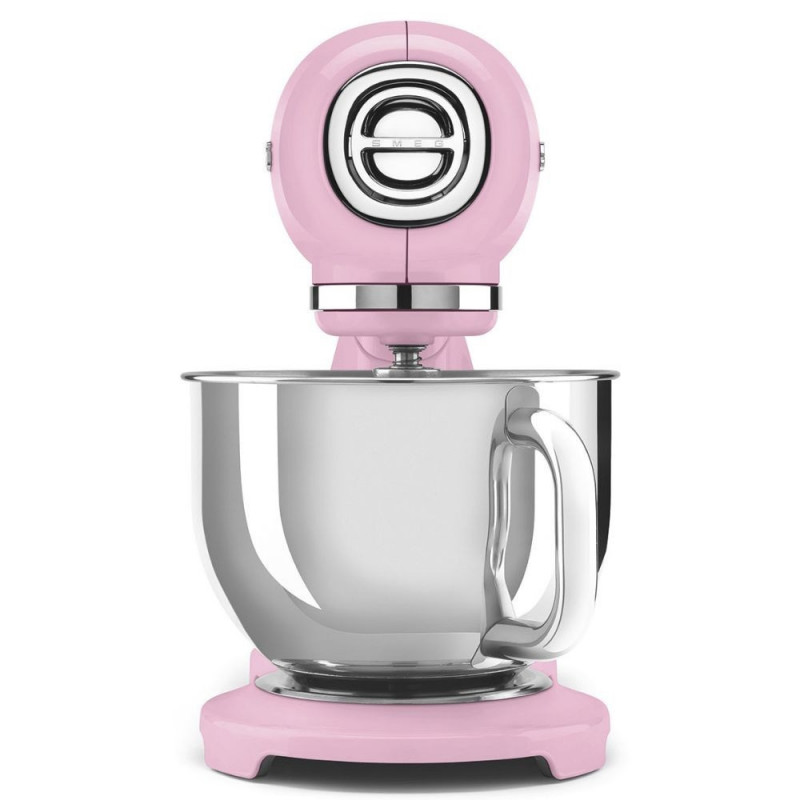 Планетарен миксер SMEG SMF03PKEU, 800 W, 4.8 л, 10 скорости, Функция за плавен старт, Крачета против хлъзгане, Розов