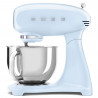 Планетарен миксер SMEG SMF03PBEU, 800 W, 4.8 л, 10 скорости, Функция за плавен старт, Крачета против хлъзгане, Пастелно син