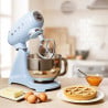 Планетарен миксер SMEG SMF03PBEU, 800 W, 4.8 л, 10 скорости, Функция за плавен старт, Крачета против хлъзгане, Пастелно син