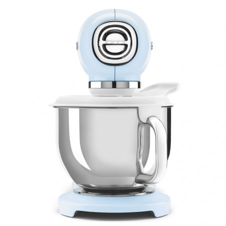 Планетарен миксер SMEG SMF03PBEU, 800 W, 4.8 л, 10 скорости, Функция за плавен старт, Крачета против хлъзгане, Пастелно син