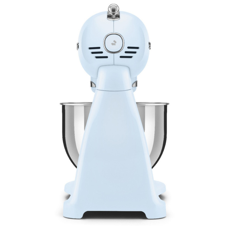 Планетарен миксер SMEG SMF03PBEU, 800 W, 4.8 л, 10 скорости, Функция за плавен старт, Крачета против хлъзгане, Пастелно син