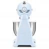 Планетарен миксер SMEG SMF03PBEU, 800 W, 4.8 л, 10 скорости, Функция за плавен старт, Крачета против хлъзгане, Пастелно син