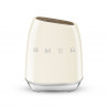Комплект ножове със стойка SMEG KBSF02CR, 7 части, Слотове от акациево дърво, Немска неръждаема стомана, Крема