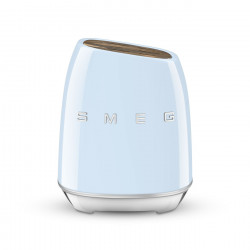 Комплект ножове със стойка SMEG KBSF02PB, 7 части, Слотове от акациево дърво, Немска неръждаема стомана, Пастелно син