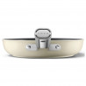 Тиган SMEG FPF2002CRM, 1.5 л, Ø20 см, Керамично незалепващо покритие, До 250°C, Без PFAS, Индукция, Крема