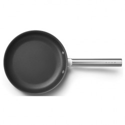 Тиган с капак SMEG CKFF2401BLM, 1.9 л, Ø24 см, Тефлоново покритие, До 250°C, Без PFAS, Индукция, Черен
