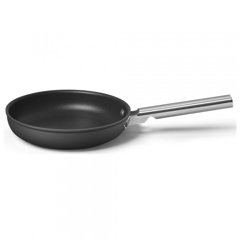 Тиган с капак SMEG CKFF2401BLM, 1.9 л, Ø24 см, Тефлоново покритие, До 250°C, Без PFAS, Индукция, Черен