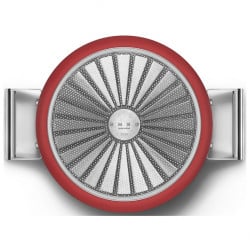 Тенджера SMEG CKFC2611RDM, 7.7 л, Ø26 см, Тефлоново покритие, До 250°C, Индукция, Червен