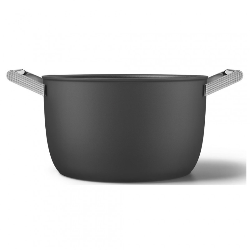 Тенджера SMEG CKFC2611BLM, 7.7 л, Ø26 см, Тефлоново покритие, До 250°C, Индукция, Черен